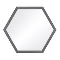 Hexagon Mirror 35x40 cm, grey