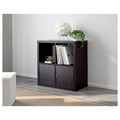 KALLAX Shelf unit, black-brown, 77x77 cm