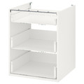 ENHET Base cb w 3 drawers, white, 60x60x75 cm