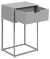 Nightstand Bedside Table Mitra, grey