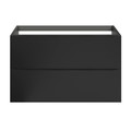 Goodhome Wall-mounted Basin Cabinet Imandra 100cm, matt black