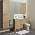 Bathroom Mirrored Wall Cabinet GoodHome Imandra 40x90x36cm, wood