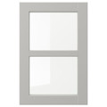 LERHYTTAN Glass door, light grey, 40x60 cm