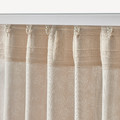 TRYSTÄVMAL Curtains, 1 pair, beige/white, 145x300 cm