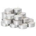 GLIMMA Unscented candle in metal cup, 24-pack