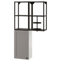 ENHET Wall storage combination, anthracite, grey frame, 80x30x150 cm