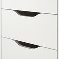 ALEX Drawer unit on castors, white/black, 36x76 cm