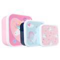 Pret Snack Box Set Lunch Box 3in1 Pink Unicorn