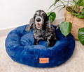 MIMIKO Pets Dog Bed Lair Shaggy XL 75cm, round, blue