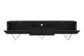 TV Cabinet Scalia, matt black/gold legs