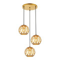 Italux Pendant Lamp Hilo 3x E27, gold