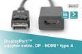 DIGITUS DisplayPort Adapter / Converter, DP/M - HDMI type A/F