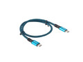 Lanberg Cable USB-C M/M USB4 0.5m 100W 8K 60Hz, black-blue