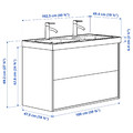 ÄNGSJÖN / ORRSJÖN Wash-stnd w drawers/wash-basin/taps, oak effect, 102x49x69 cm