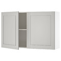 KNOXHULT Wall cabinet, grey, 120 cm