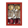 Christmas Glass Baubles Set 6pcs