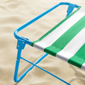 STRANDÖN Beach chair, white green/blue