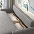 DÅNHULT 3-seat sofa-bed, grey