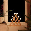 STRÅLA LED decoration lighting, table, pine, 32 cm