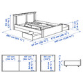 SONGESAND Bed frame with 4 storage boxes, white, Lönset, 160x200 cm