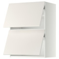 METOD Wall cab horizo 2 doors w push-open, white/Veddinge white, 60x80 cm