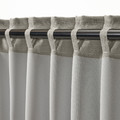 ANNAKAJSA Room darkening curtains, 1 pair, light grey, 145x300 cm