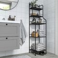 FRÖSJÖN Shelving unit, black, 40x156 cm