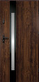 External Door O.K. Doors Temida Black P55 80, right, dark walnut