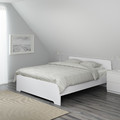ASKVOLL Bed frame, white, Luröy, 140x200 cm