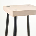 FRIDNÄS Nesting tables with stools, set of 4, black/birch effect