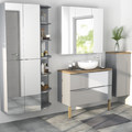 Bathroom Mirrored Wall Cabinet GoodHome Imandra 100x90x15cm