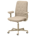 MULLFJÄLLET Conference chair with castors, Naggen beige