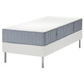 LYNGÖR Divan bed, Vågstranda medium firm/light blue white, 90x200 cm