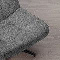 HAVBERG Swivel armchair, Lejde grey/black