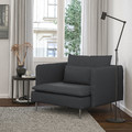 SÖDERHAMN Armchair, Fridtuna dark grey