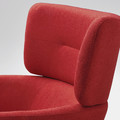 OSKARSHAMN Wing chair with footstool, Tonerud red