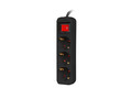 Lanberg Power Strip 1.5m 3x Schuko Outlet PS1-03F-0150-BK, black