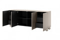 Cabinet Sonatia II 200 cm, with internal drawers, cashmere