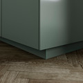 NICKEBO Plinth, matt grey-green, 220x8 cm