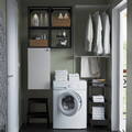 ENHET Wall storage combination, anthracite/white, 80x32x150 cm