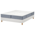 LYNGÖR Divan bed, Valevåg firm/medium firm/light blue white, 160x200 cm