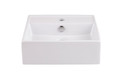 Ceramic Countertop Basin GoodHome Hendra 38x38.5cm, white