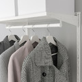 SKYTTA / BOAXEL Reach-in wardrobe with sliding door, black double sided/Mehamn dark grey, 177x65x205 cm