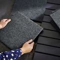 RUNNEN Floor decking, outdoor, textile dark grey, 0.81 m²