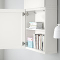 BESTÅ Wall cabinet with 2 doors, white/Hanviken white, 60x22x128 cm