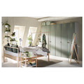 REINSVOLL Door with hinges, grey-green, 50x229 cm