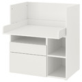 SMÅSTAD Desk, white white, with 2 drawers, 90x79x100 cm