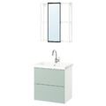 ENHET Bathroom, white/pale grey-green, 64x43x65 cm