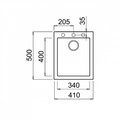Teka Inset Tegranite Sink One Bowl Forsquare 34.40 TG, grey