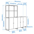 JOSTEIN Storage combination with doors, indoor/outdoor, white, 182x44x180 cm